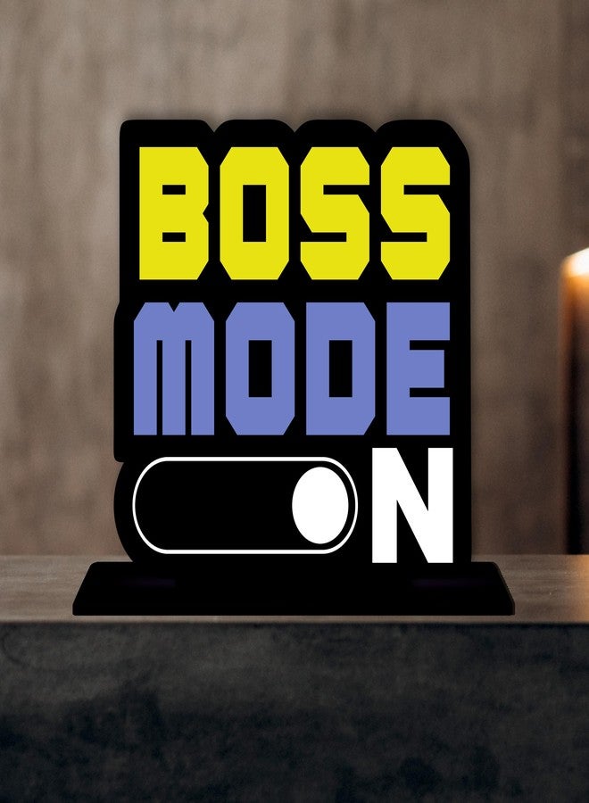 Giftplease Wooden Idols and Figurine Boss Mode on Table Decoration for Office Desk | Home Decor Item | Living Room | Modern Art Wood Showpiece Gift Item (TP-58) - Image 1